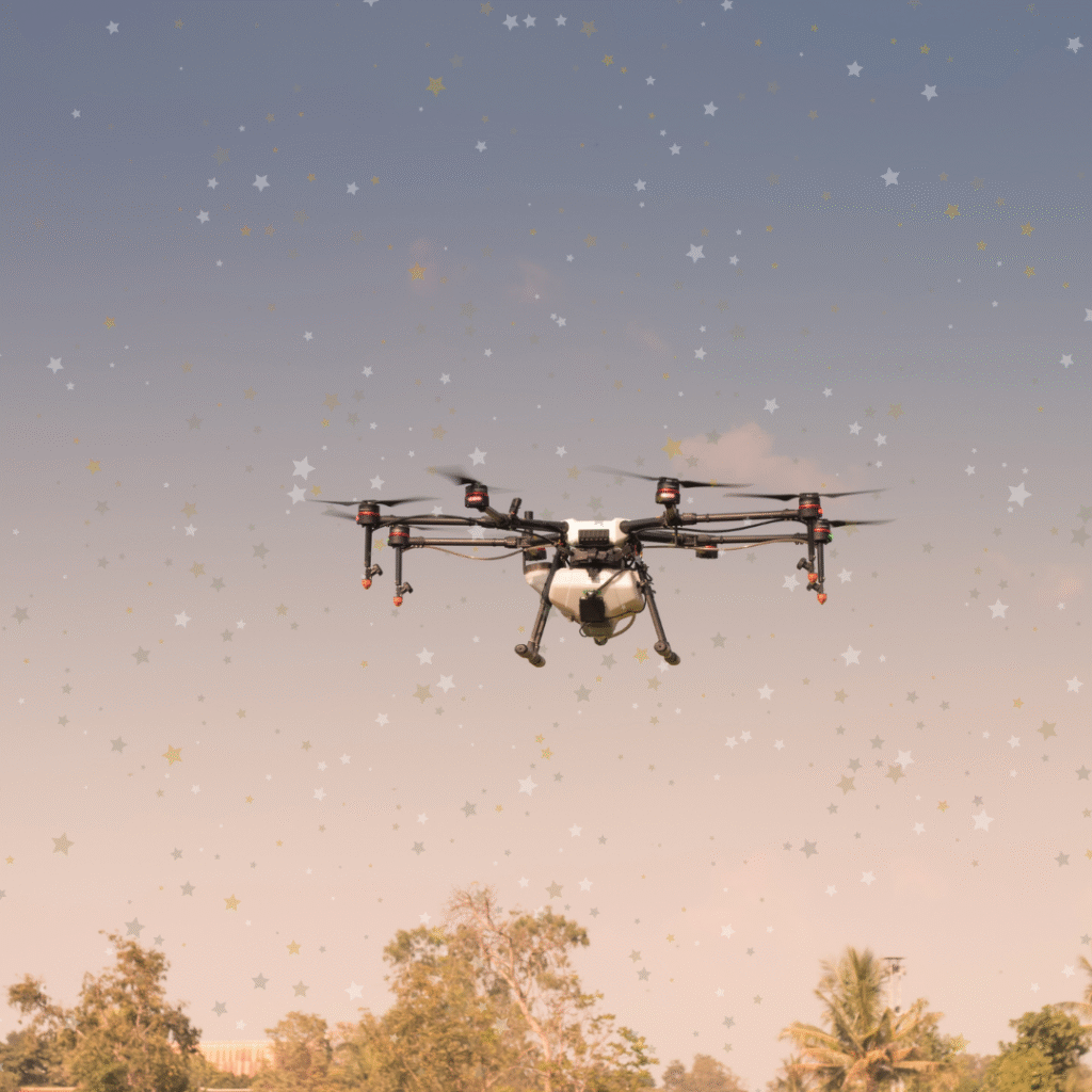 English article Jobs of drones A flying drone