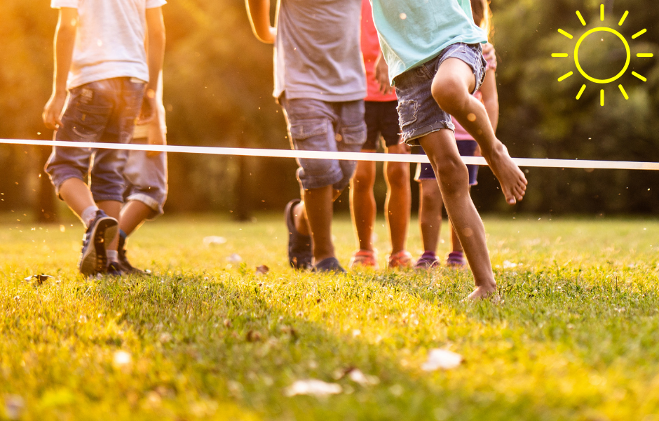 Kids playing outside - Kids article about Sun Safety Week