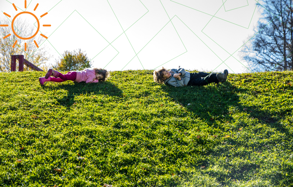Kids rolling down a hill - It’s Cheese Rolling Day! Let the madness begin