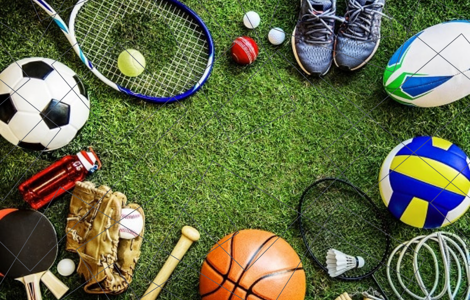 Lots of sports equipment - Get set for summer! The biggest sports events you can’t miss