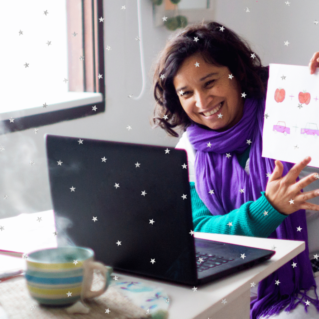 Teaching ESL 1:1 online Teacher teaching an online ESL class