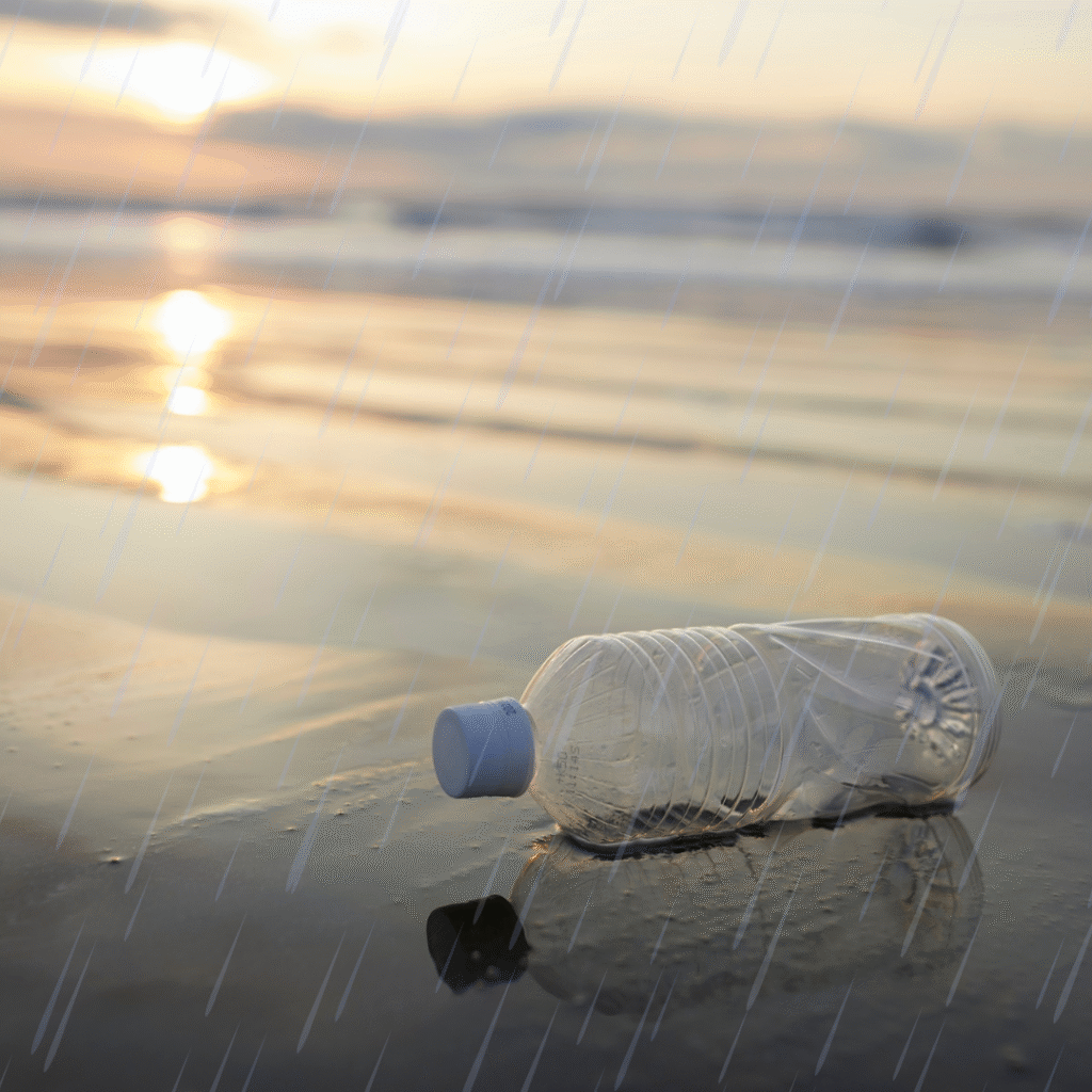 English news article for kids - science and nature Plastic bottle on the beach - English news article for kids - science and nature