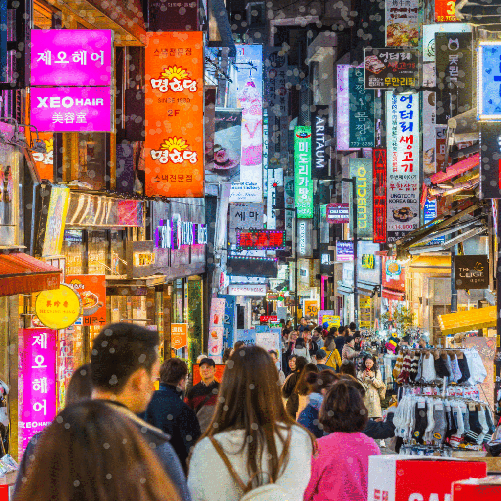 Busy street in Seoul - Kids news article