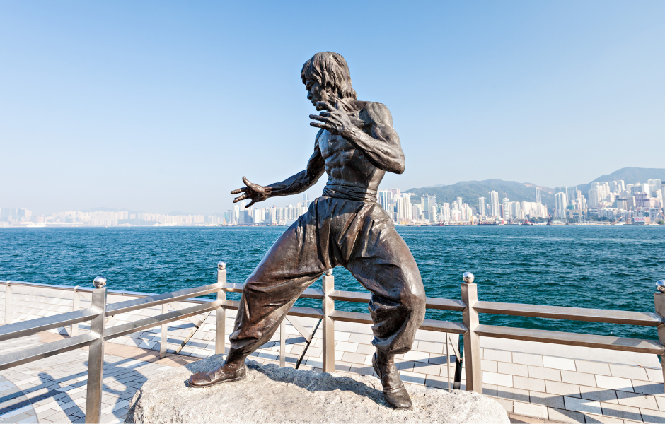 Stature of Bruce Lee - the worlds most famous martial arts star