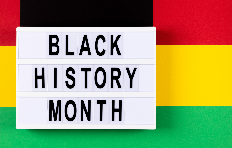 Red, yellow and green flag - February is Black History Month in the USA